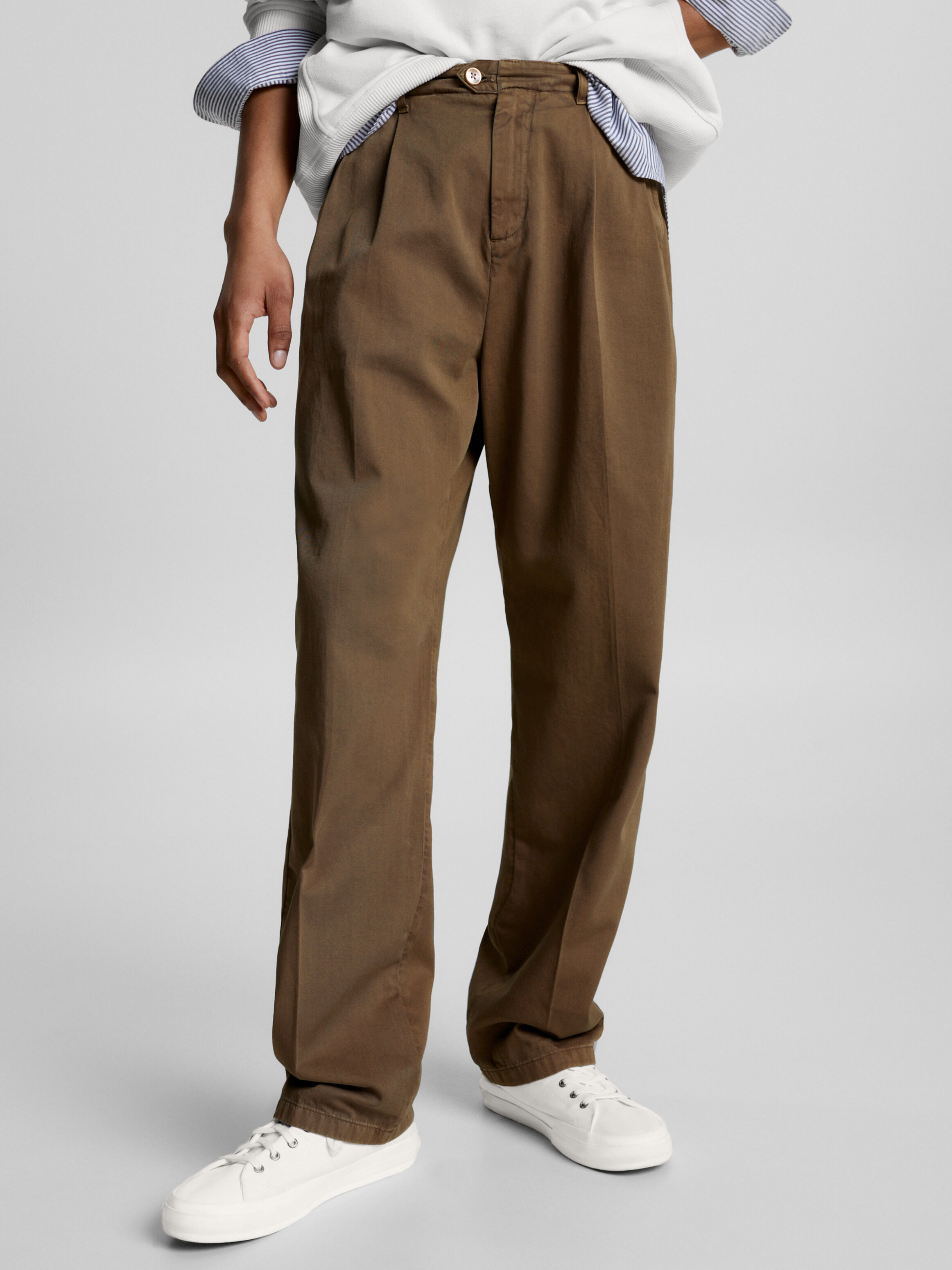 Tommy Hilfiger X Shawn Mendes Twill Cotton Trousers brown Tommy Hilfiger Malaysia