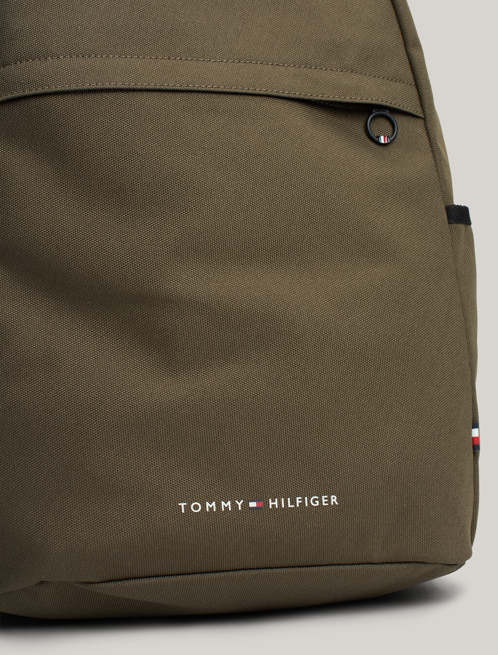 Signature Tape Zip Pull Backpack, Army Green, hi-res