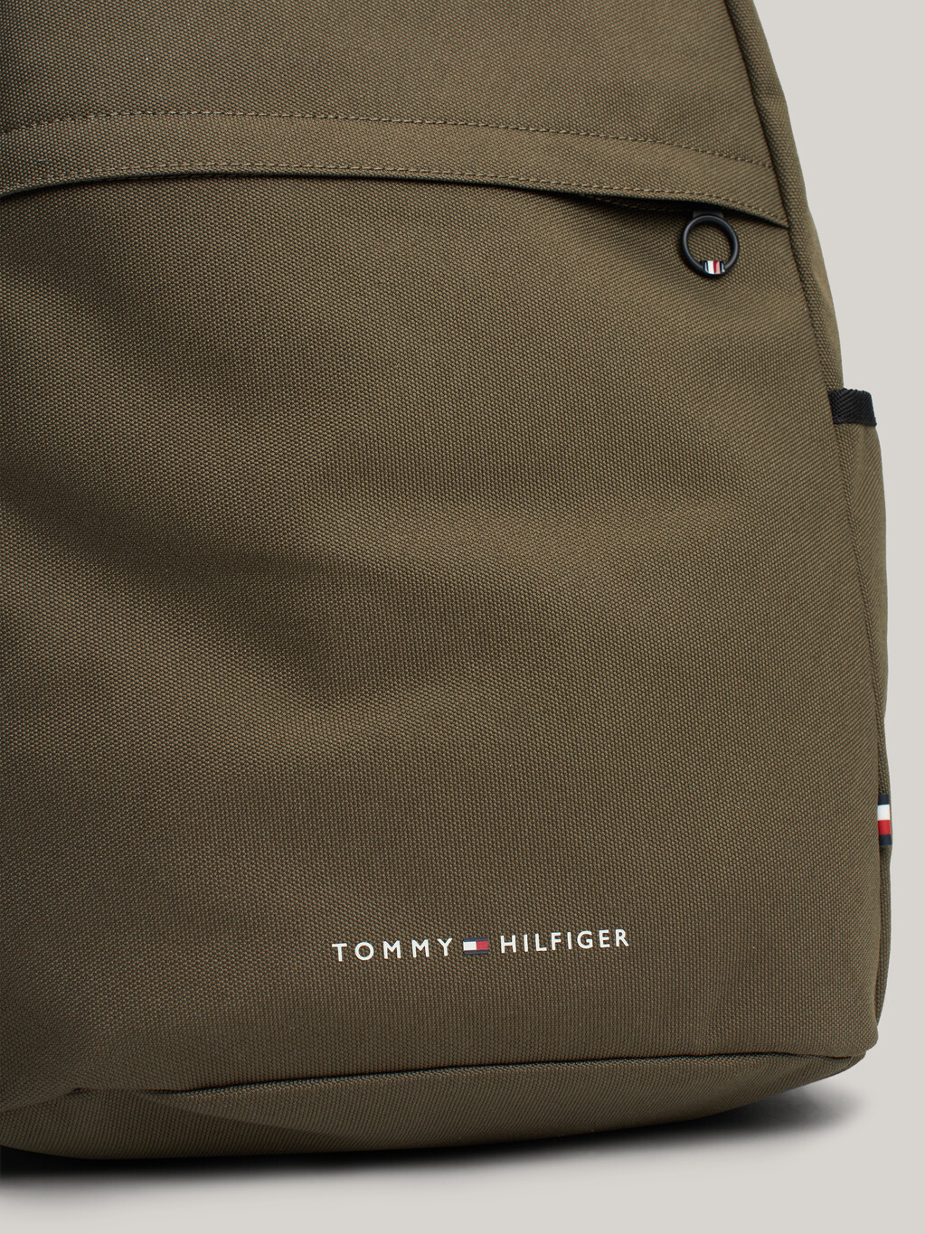 Signature Tape Zip Pull Backpack, Army Green, hi-res