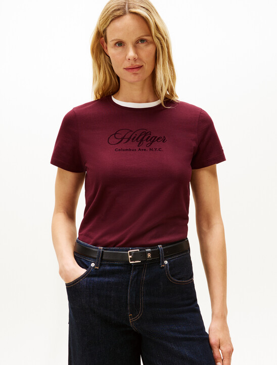 Logo Embroidery Crew Neck T-Shirt