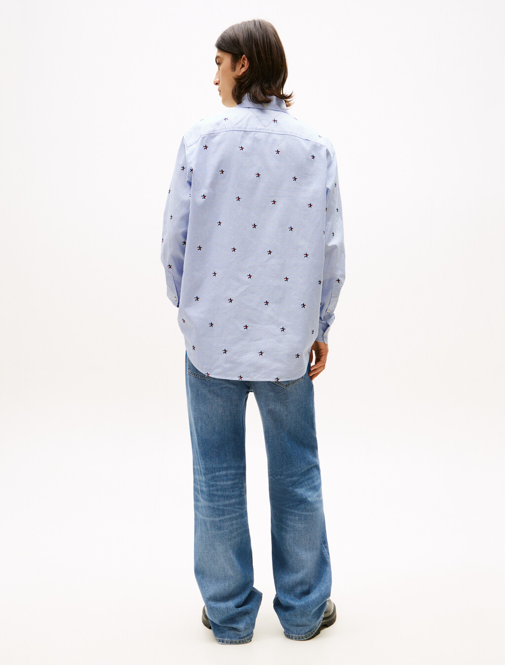 Tommy Girl Oversized Ithaca Stripe Star Embroidery Shirt, Ithaca, hi-res