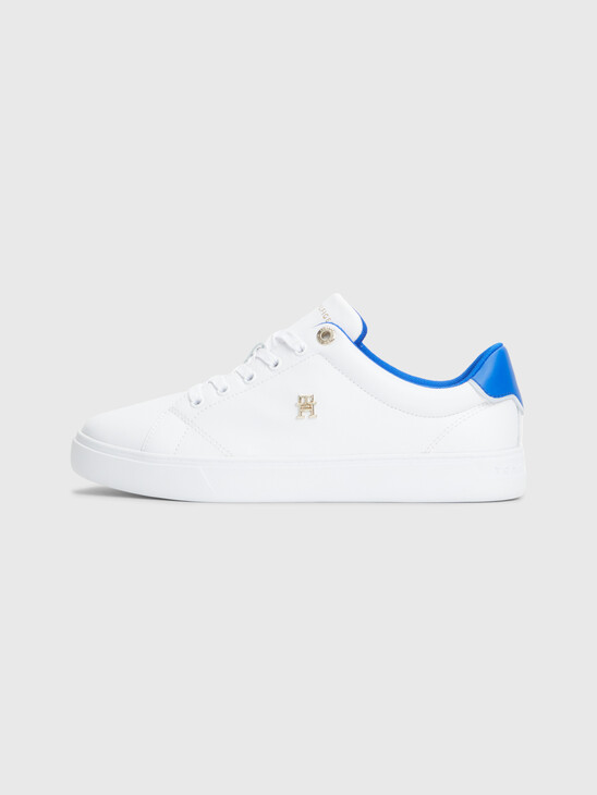Elevated Essential Leather Monogram Court Trainers