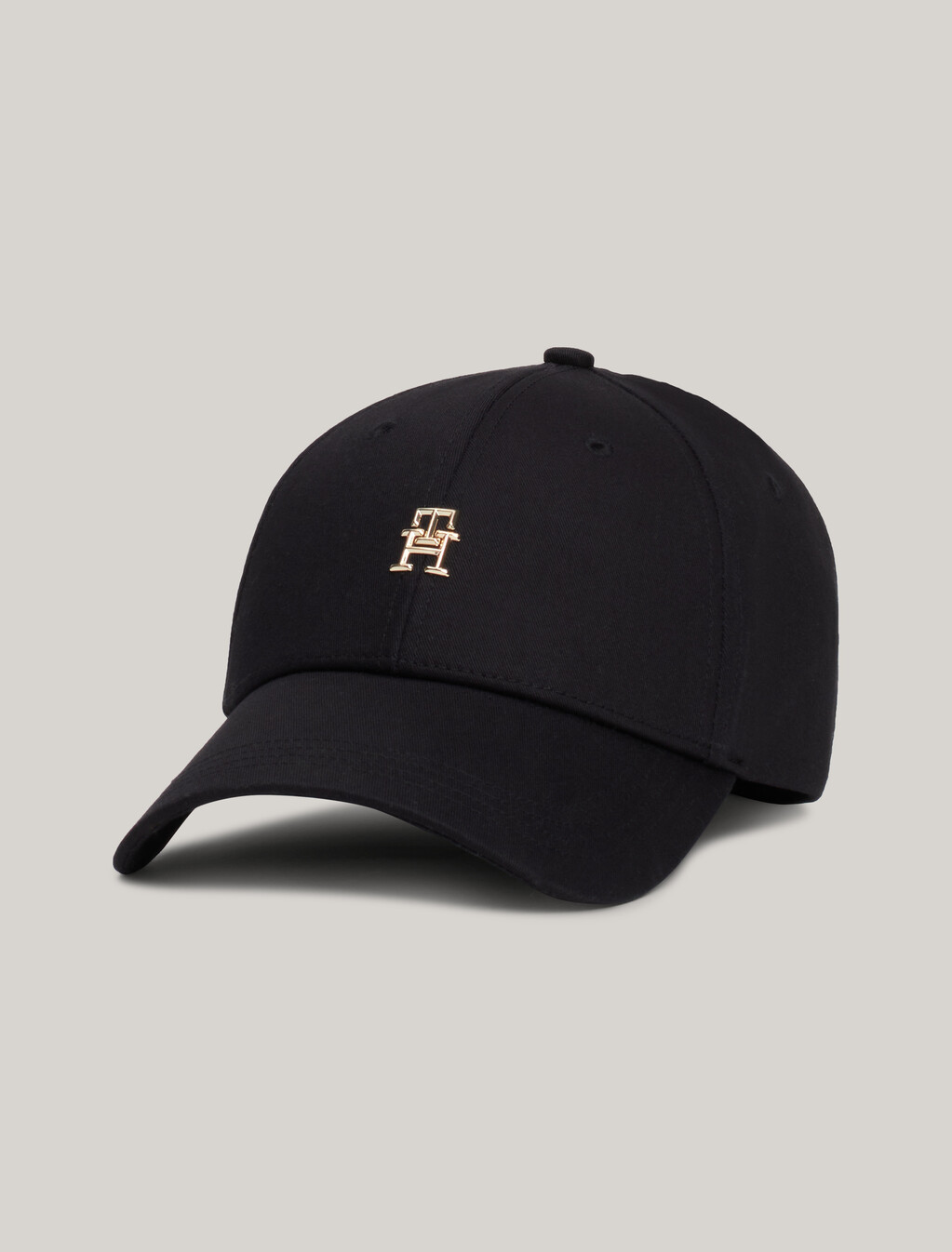 TH Monogram Plaque Baseball Cap, Black, hi-res