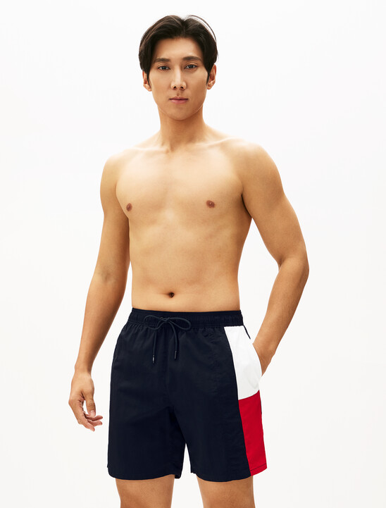 Color Block Drawstring Short