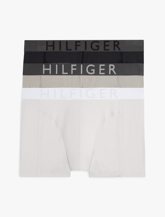 3-Pack Microfibre Logo Waistband Trunks