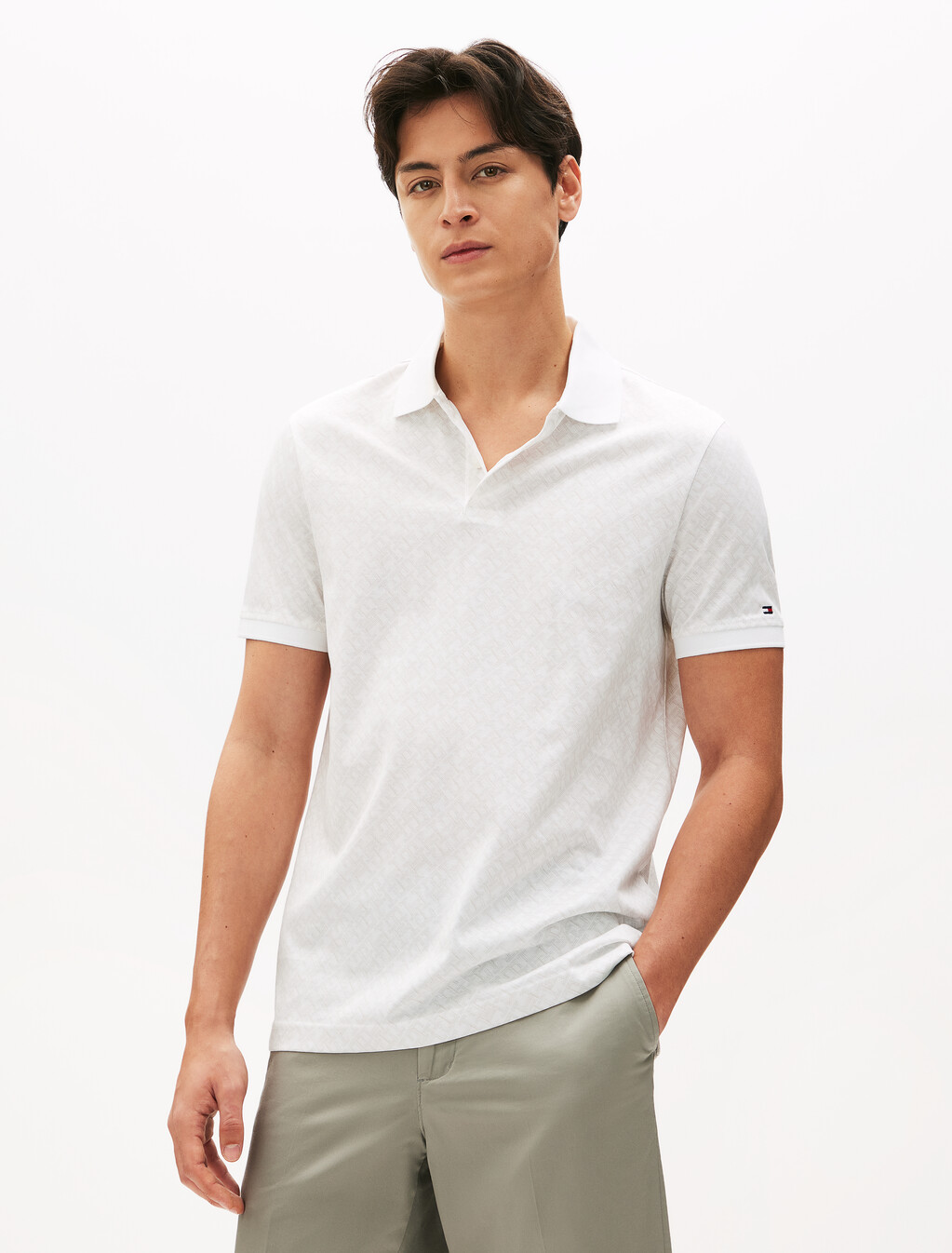 Monogram Regular Polo, Aop White, hi-res