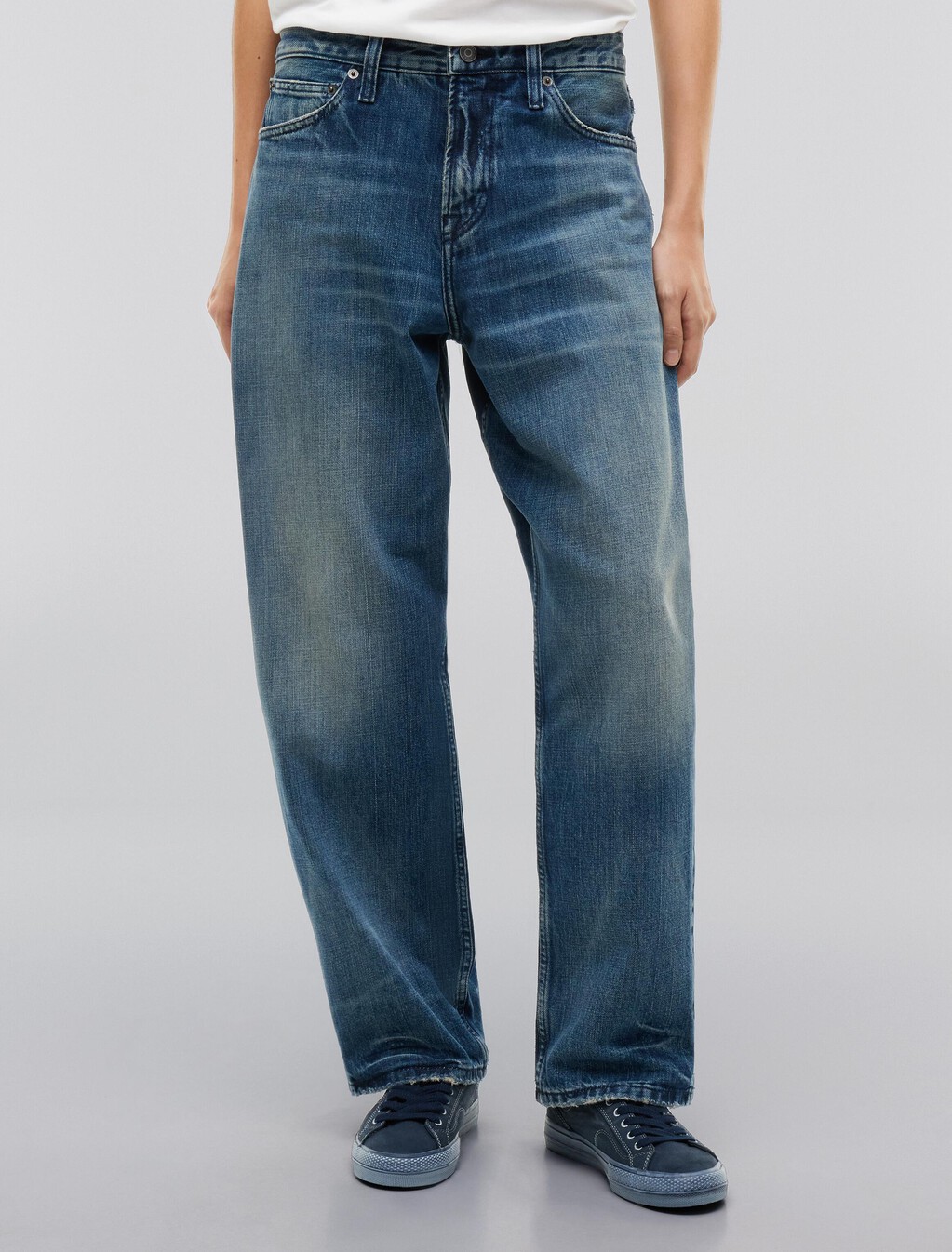 Relaxed Jeans, Mid Wash Denim, hi-res