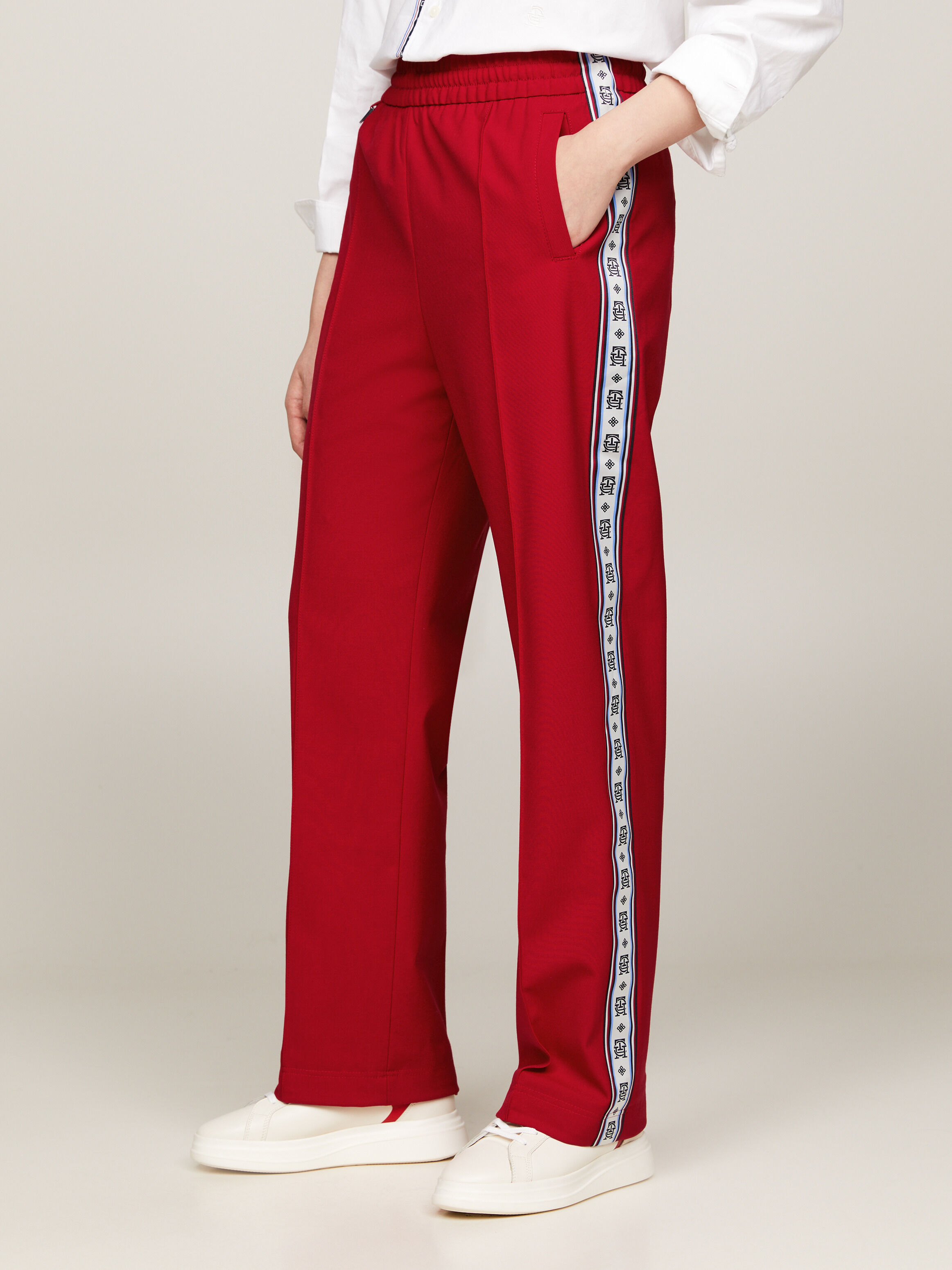Tommy hilfiger side tape track pants new arrivals