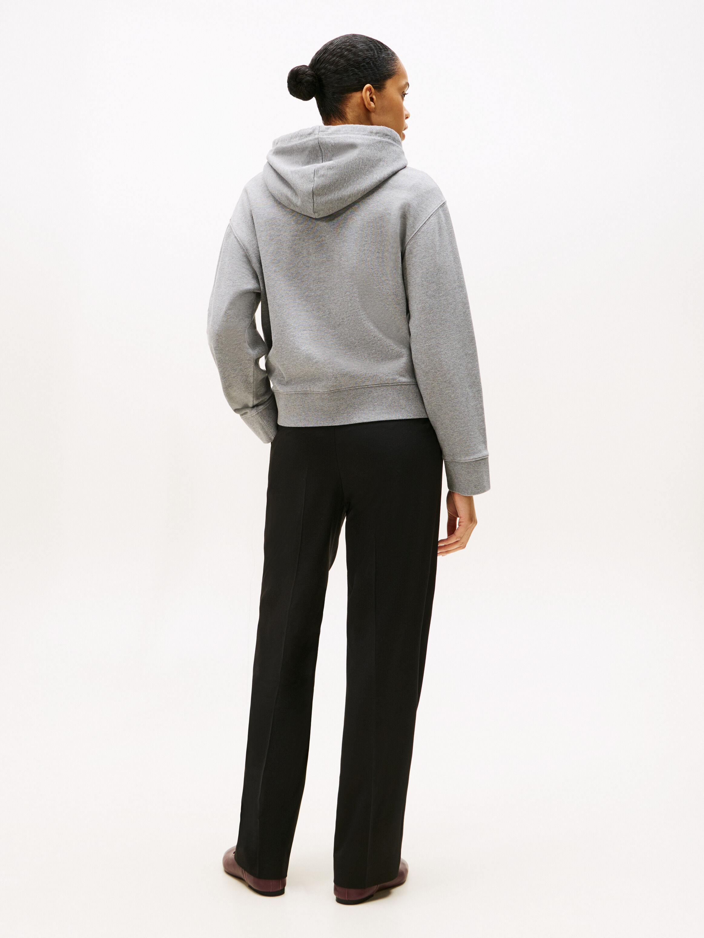 トップス Logo Embroidery Drawstring Pullover Logo Embroidery Drawstring Hoody | Brown | Tommy Hilfiger