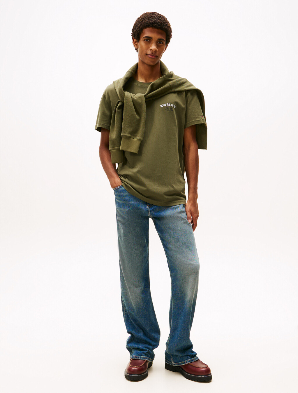 Dollar Stack Logo Regular T-shirt, Dark Greenery, hi-res