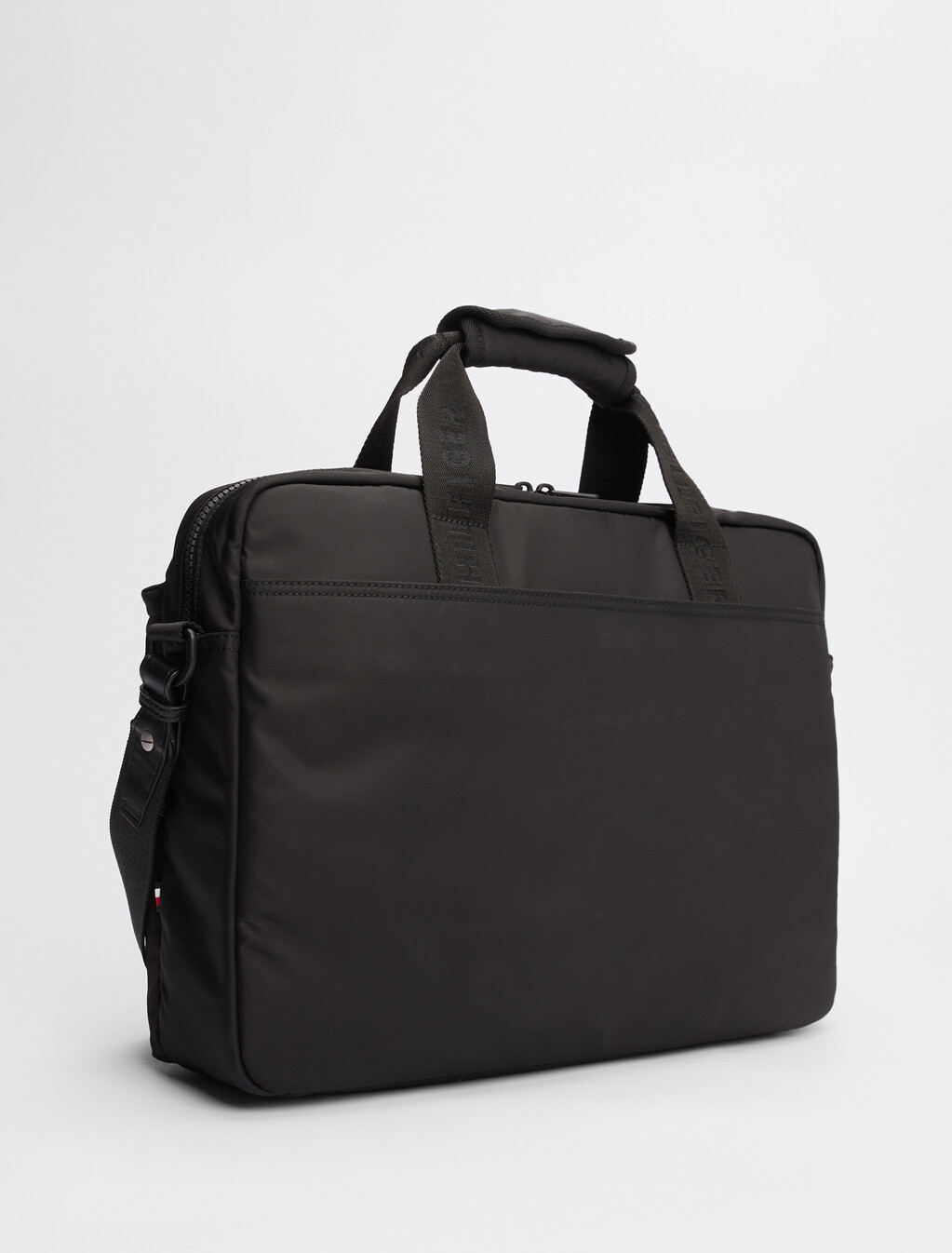 Rubberised Logo Laptop Bag, Black, hi-res