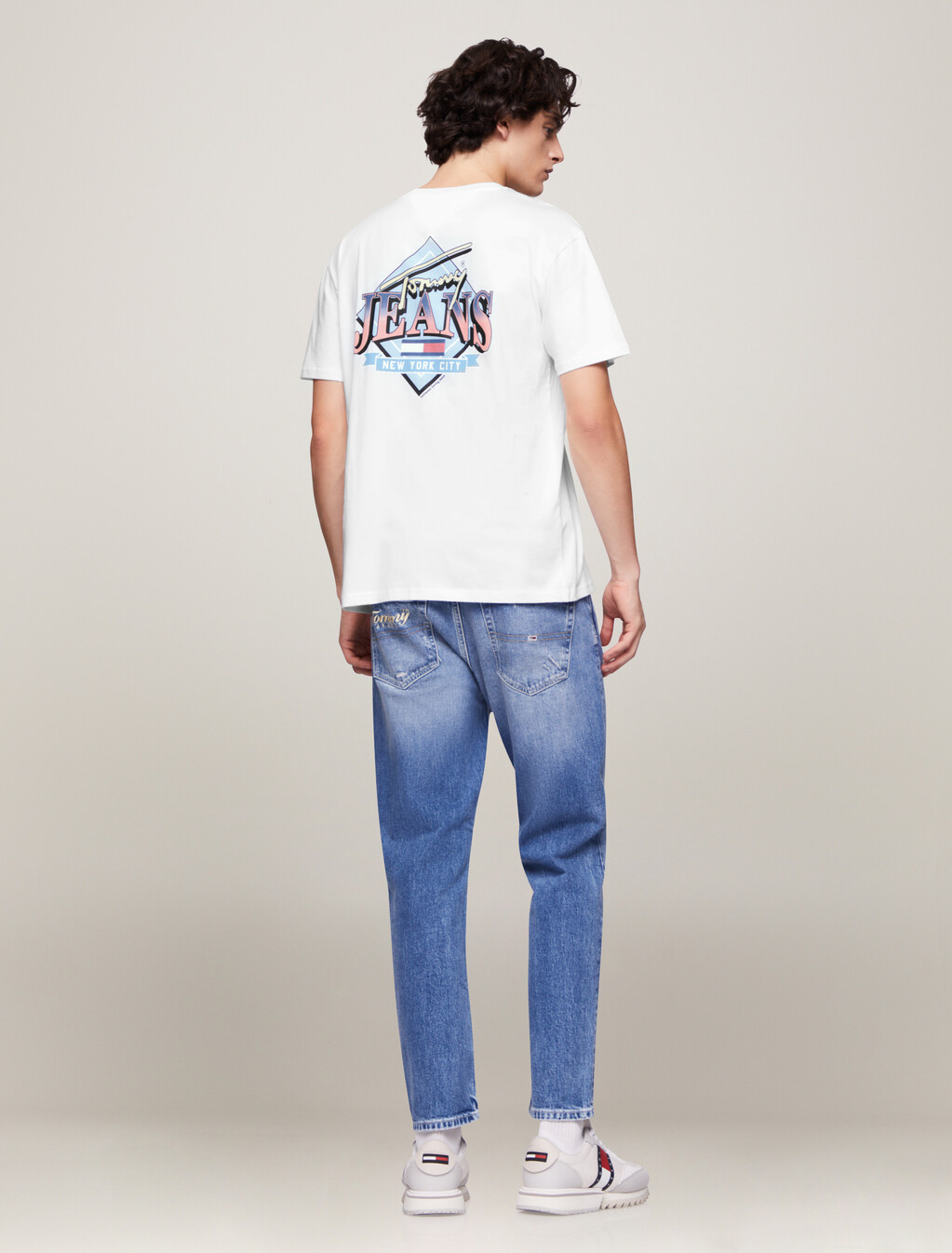 Retro Logo Regular T-Shirt, White, hi-res