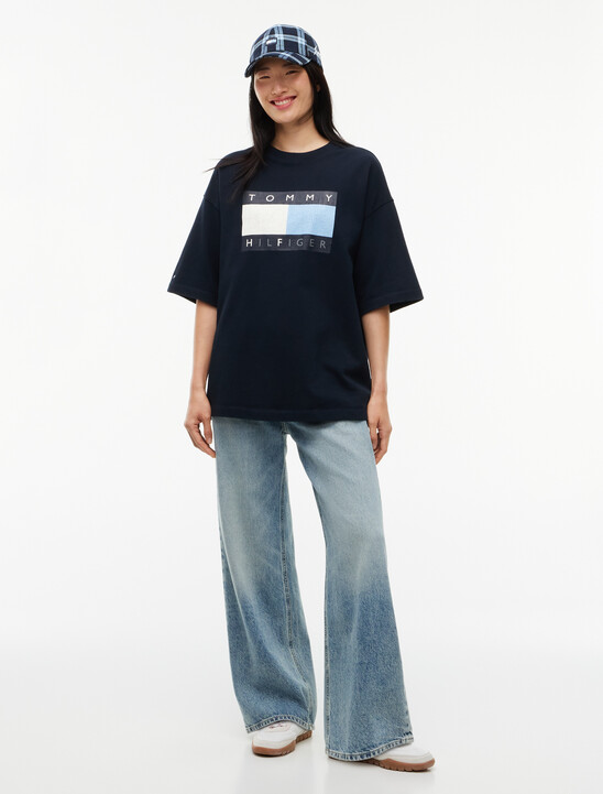 Washed Flag Relaxed Jersey T-Shirt