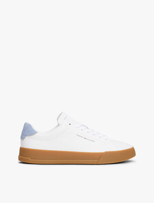 Pebble Grain Court Trainers, White/Briskblue, hi-res