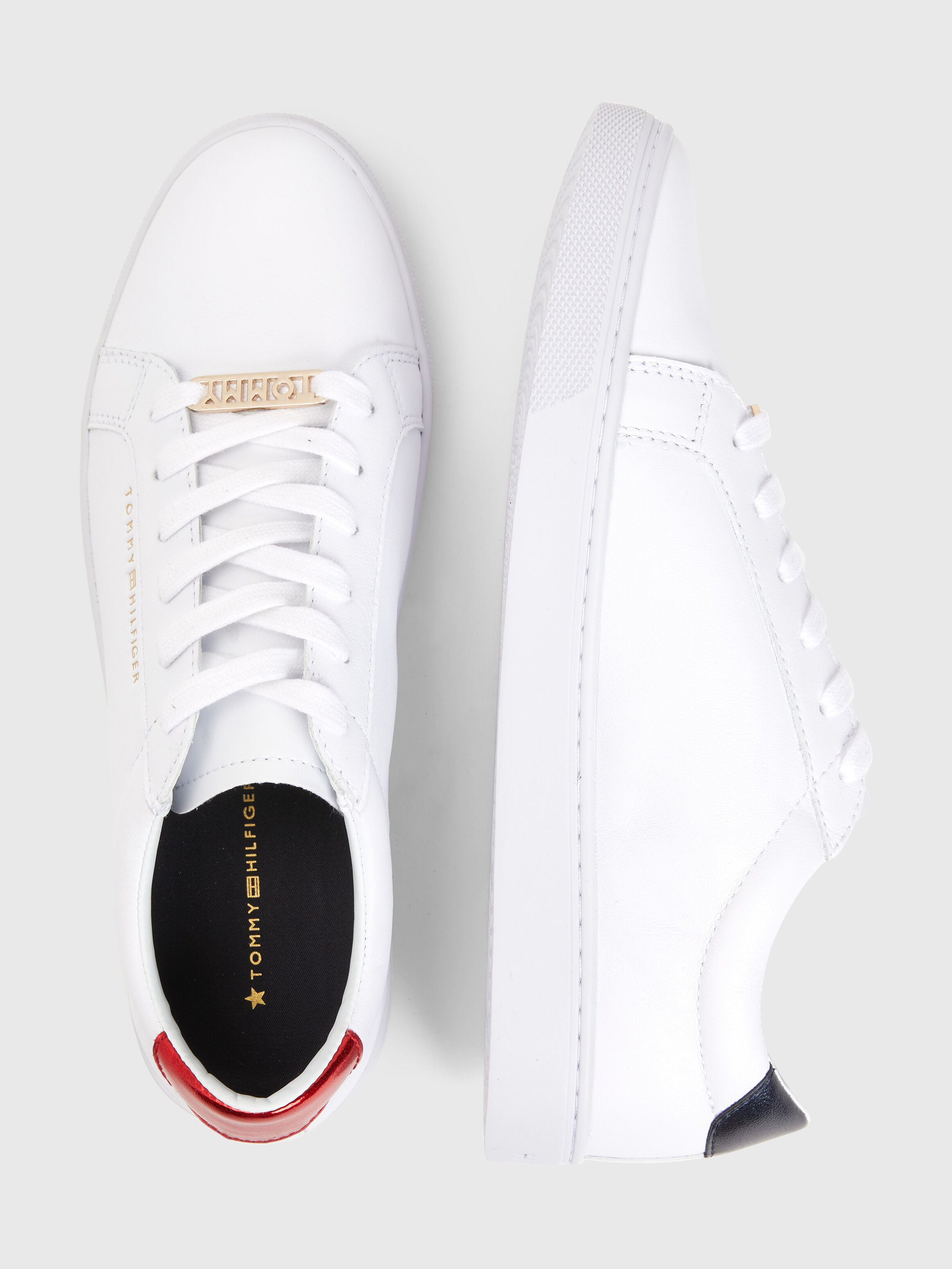 Tommy hilfiger metallic 2025 detail city trainers