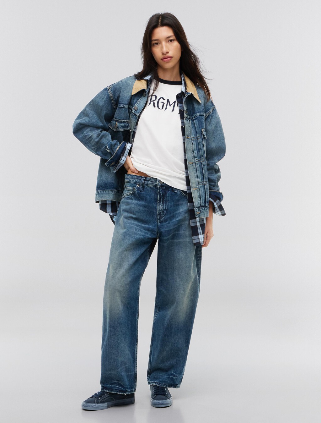 Relaxed Jeans, Mid Wash Denim, hi-res