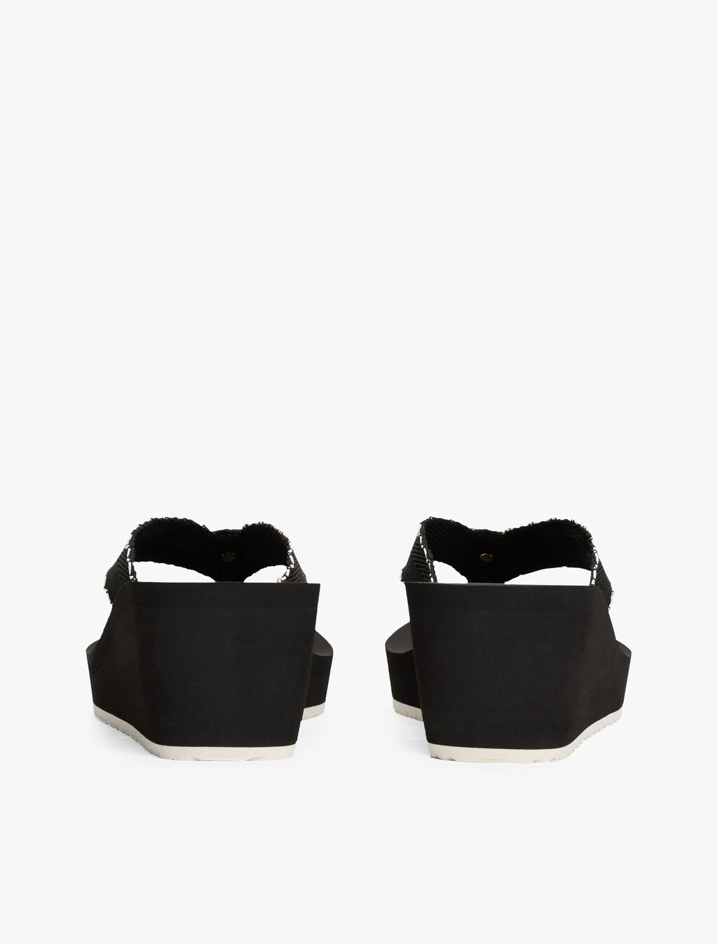 Wedge Beach Sandal, Black, hi-res