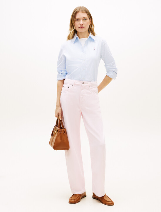 Mid Rise Barrel Leg Jeans