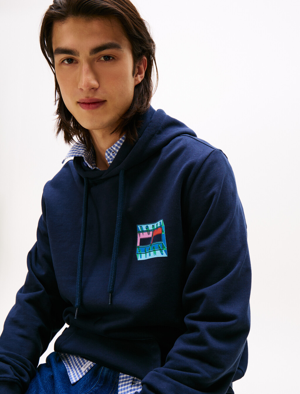 Back Graphic Terry Hoody, Dark Night Navy, hi-res
