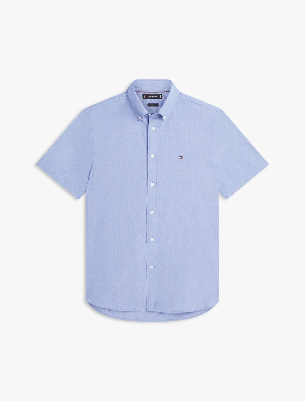 Flex Poplin Houndstooth Short Sleeve Shirt, Wedge Blue / Check, hi-res