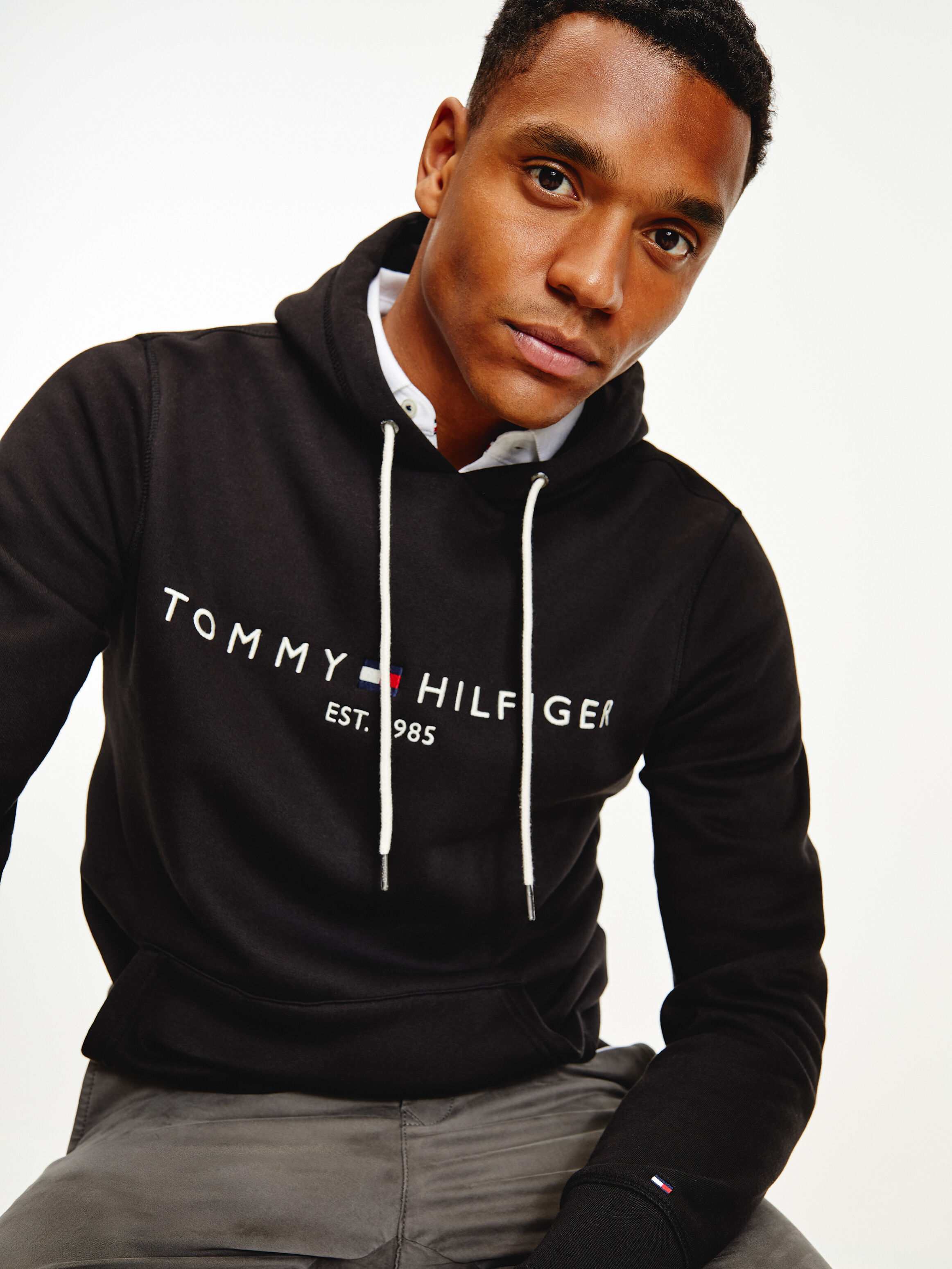 Tommy on sale hoodie black