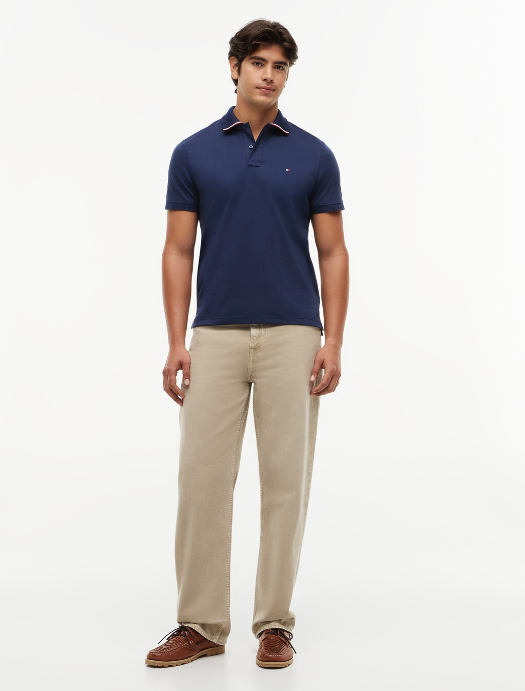 Performance Regular Fit Jaquard Polo Shirt, Carbon Navy, hi-res