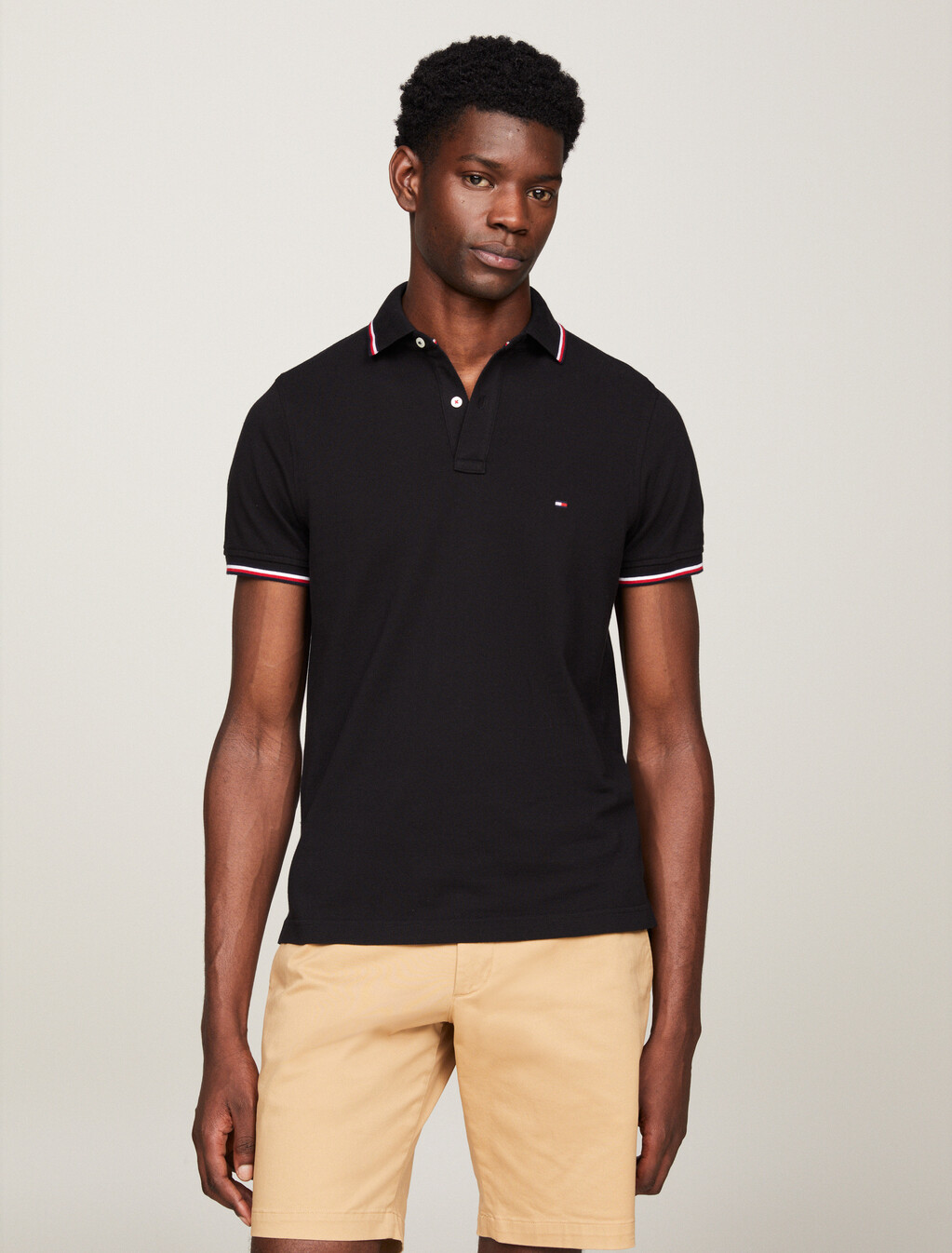 Core Slim Fit Organic Cotton Polo, BLACK, hi-res
