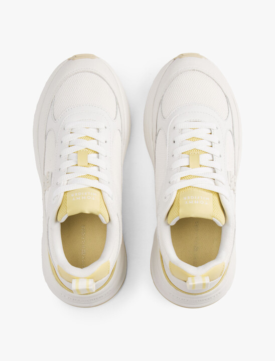 Leather Mixed Texture Chunky Trainers