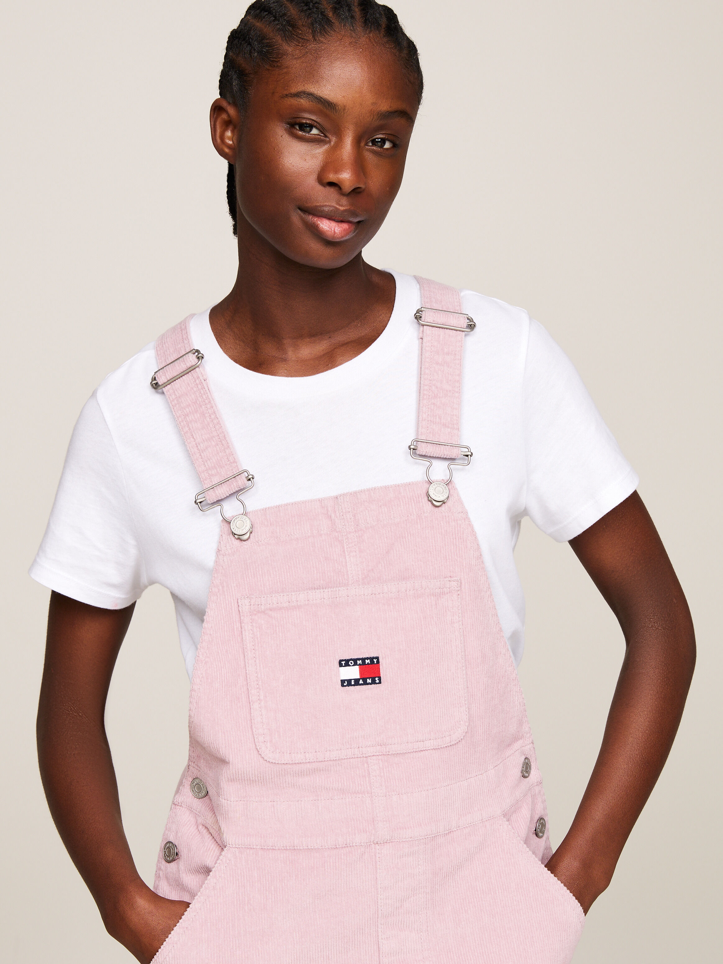 Corduroy Mini Dungaree Dress purple Tommy Hilfiger Malaysia