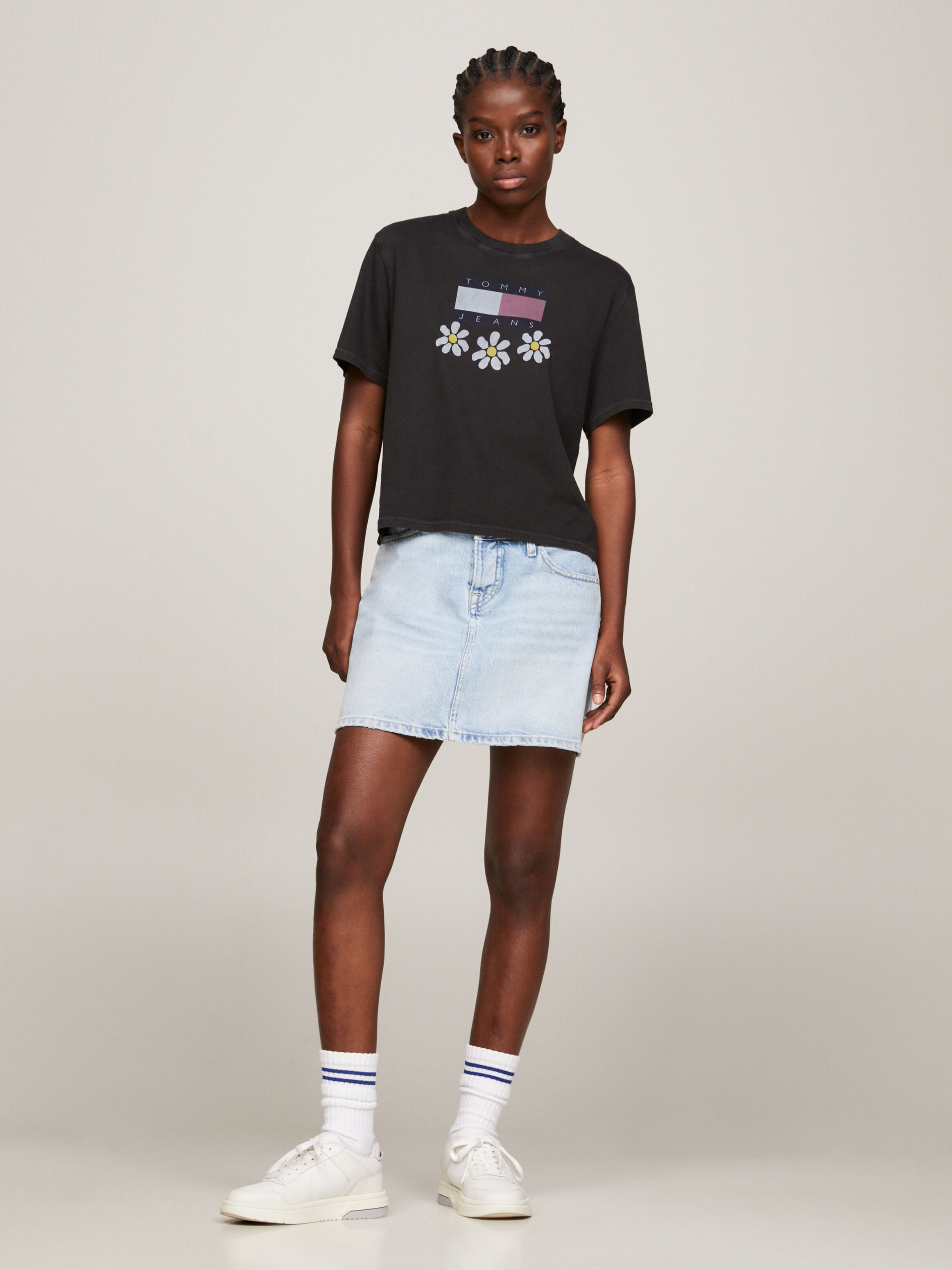 Tommy jeans rainbow embroidered crew neck sweatshirt sale