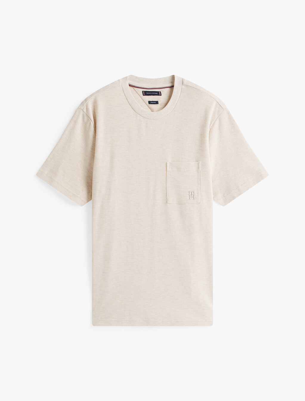 Monogram Pocket T-Shirt, Heathered Oatmilk, hi-res