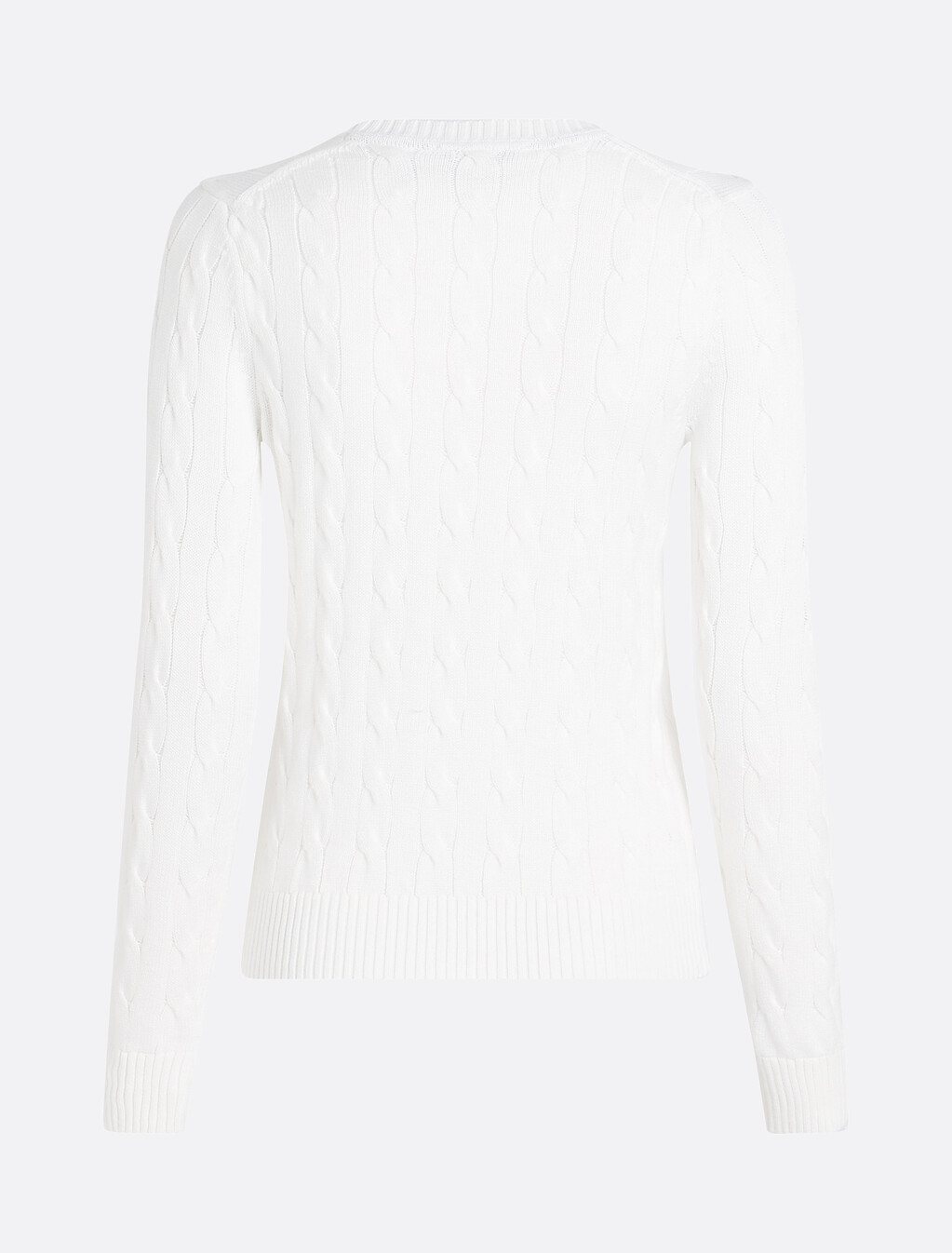 Cable Knit Pullover Sweater, Ecru, hi-res