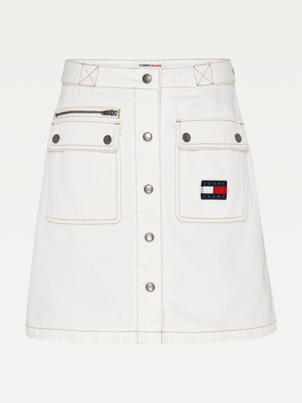 Recycled Cotton Tommy Badge Utility Skirt