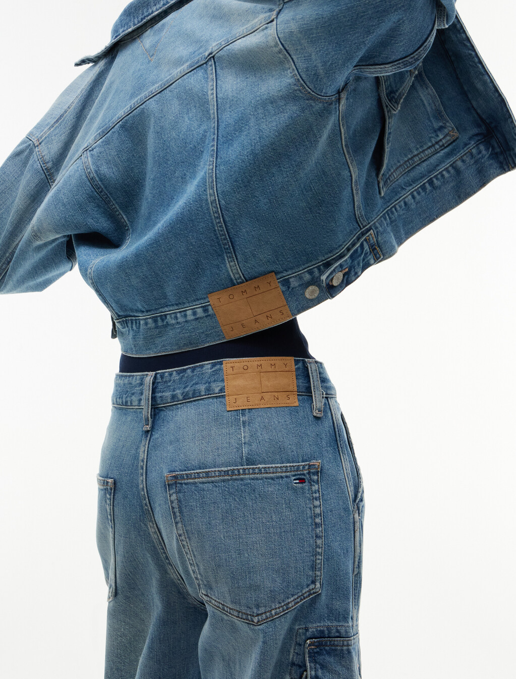 Mia Mid Rise Relaxed Straight Cargo Jeans, Denim Medium, hi-res