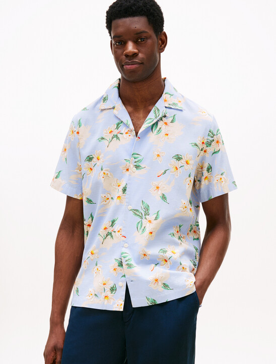 Lightweight Floral Print Viscose Shirt