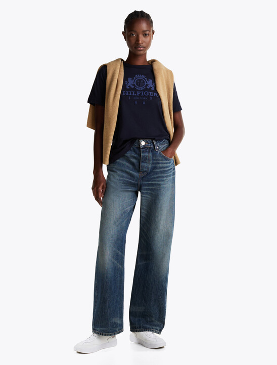 Contrast Trim Crew Neck T-Shirt