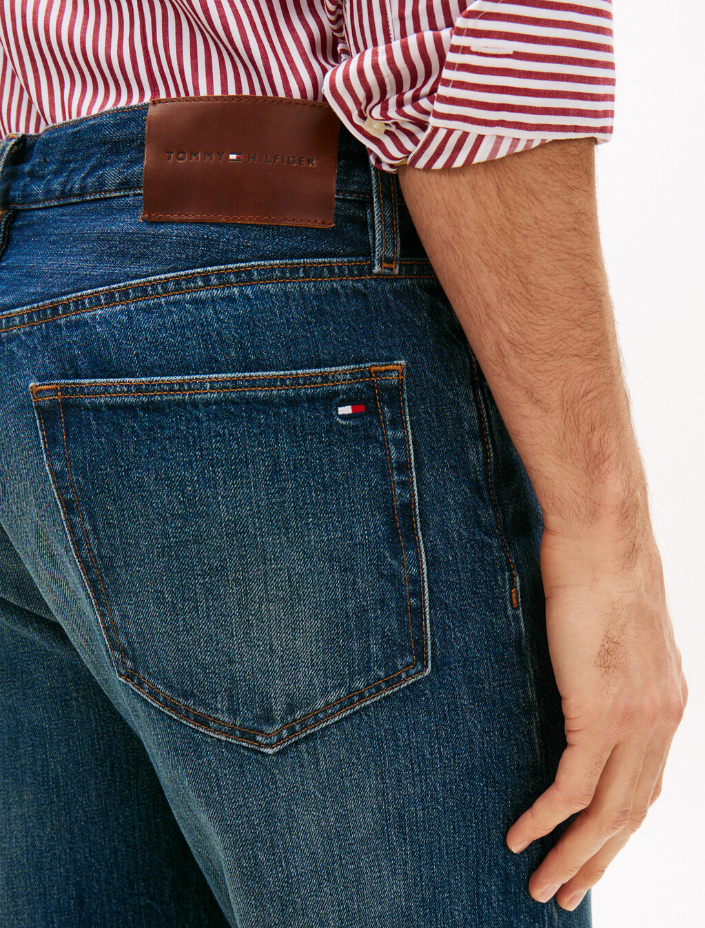 Dover Whiskered Regular Straight Leg Jeans, Dennis Blue, hi-res