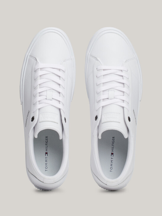 Leather Logo Lace-Up Trainers