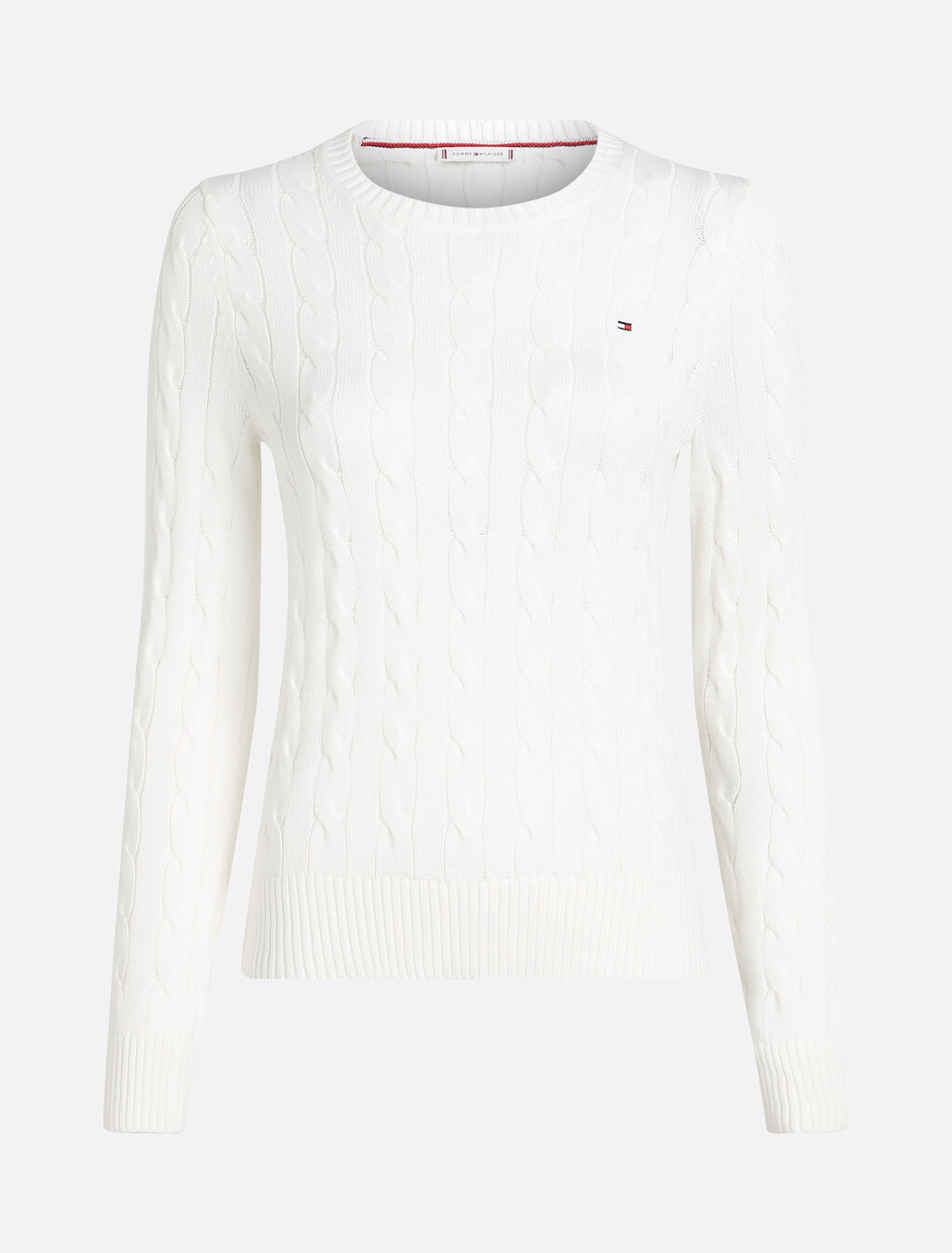 Cable Knit Pullover Sweater, Ecru, hi-res