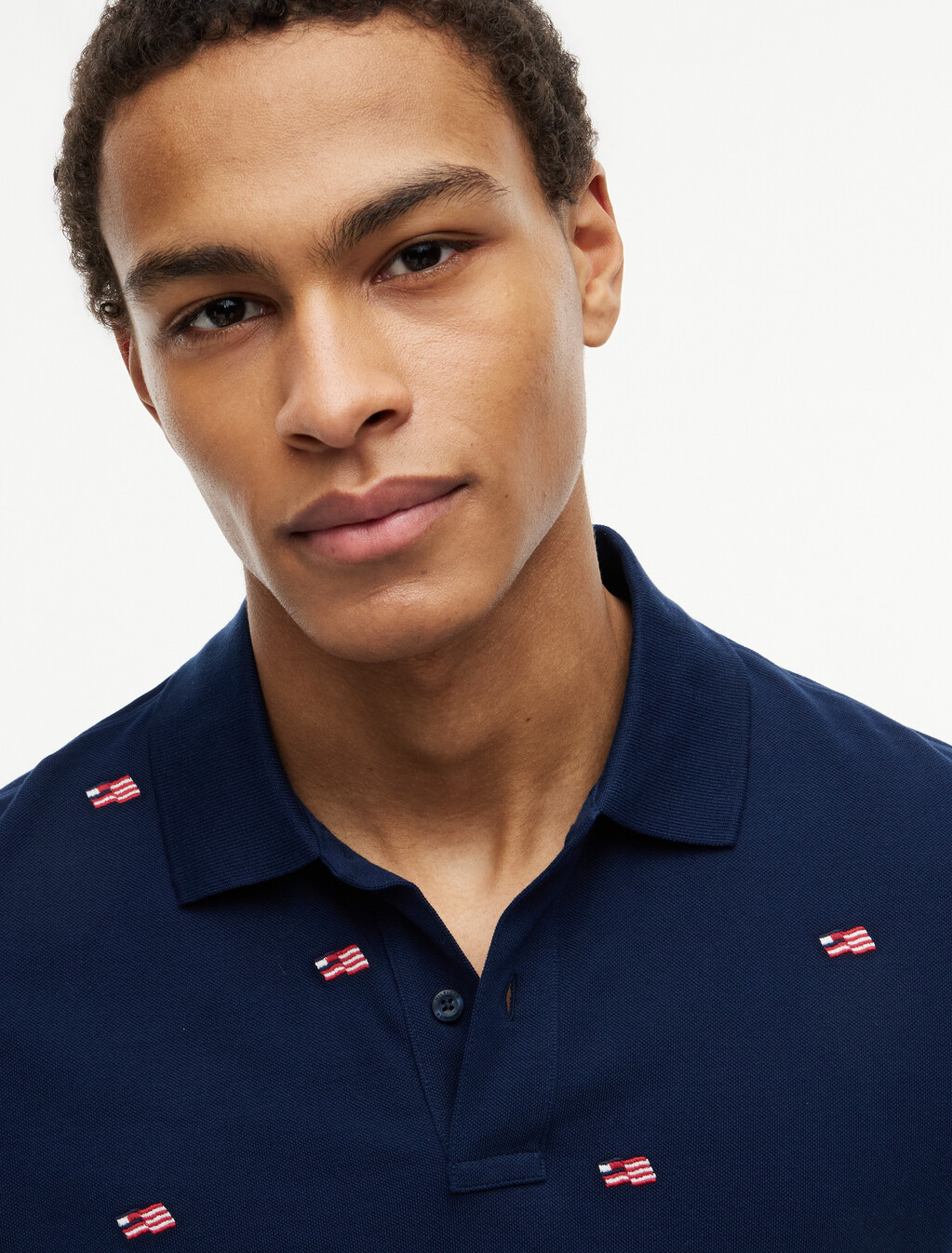Regular Fit Signature Embroidery Polo Shirt, Carbon Navy, hi-res