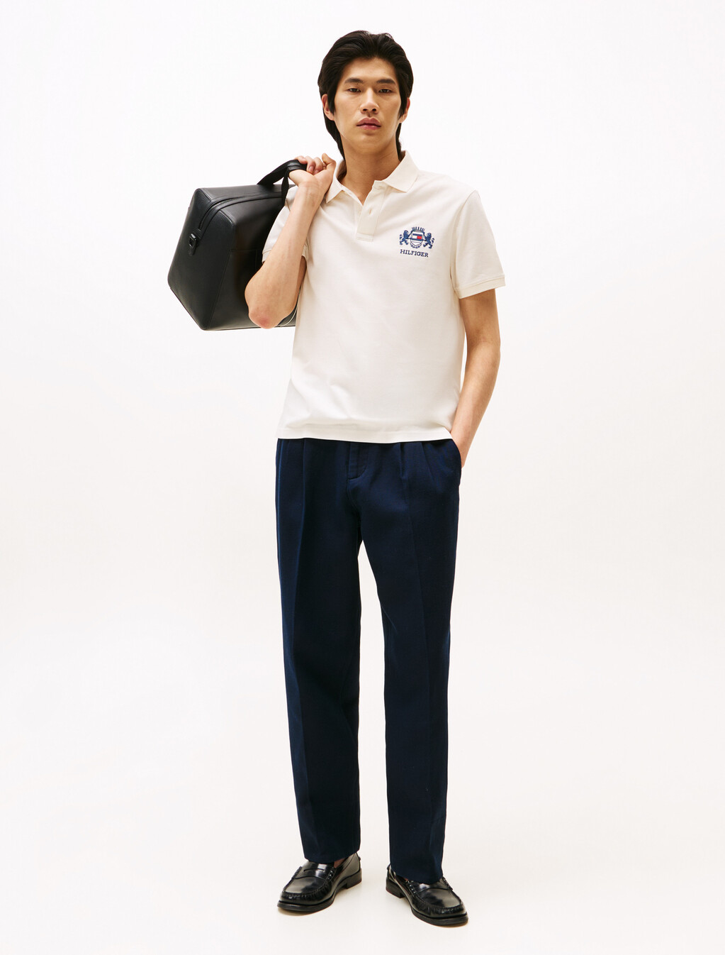 Regular Fit Logo Embroidery Polo Shirt, Ivory Petal, hi-res