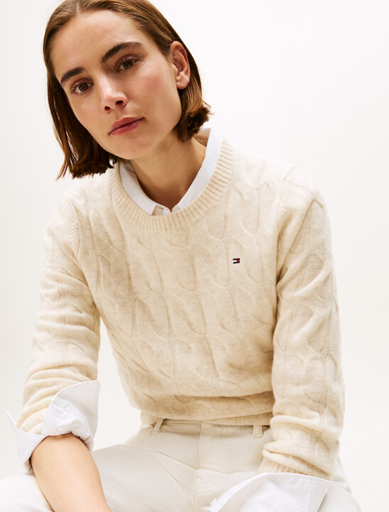 Pure Wool Cable Knit Jumper