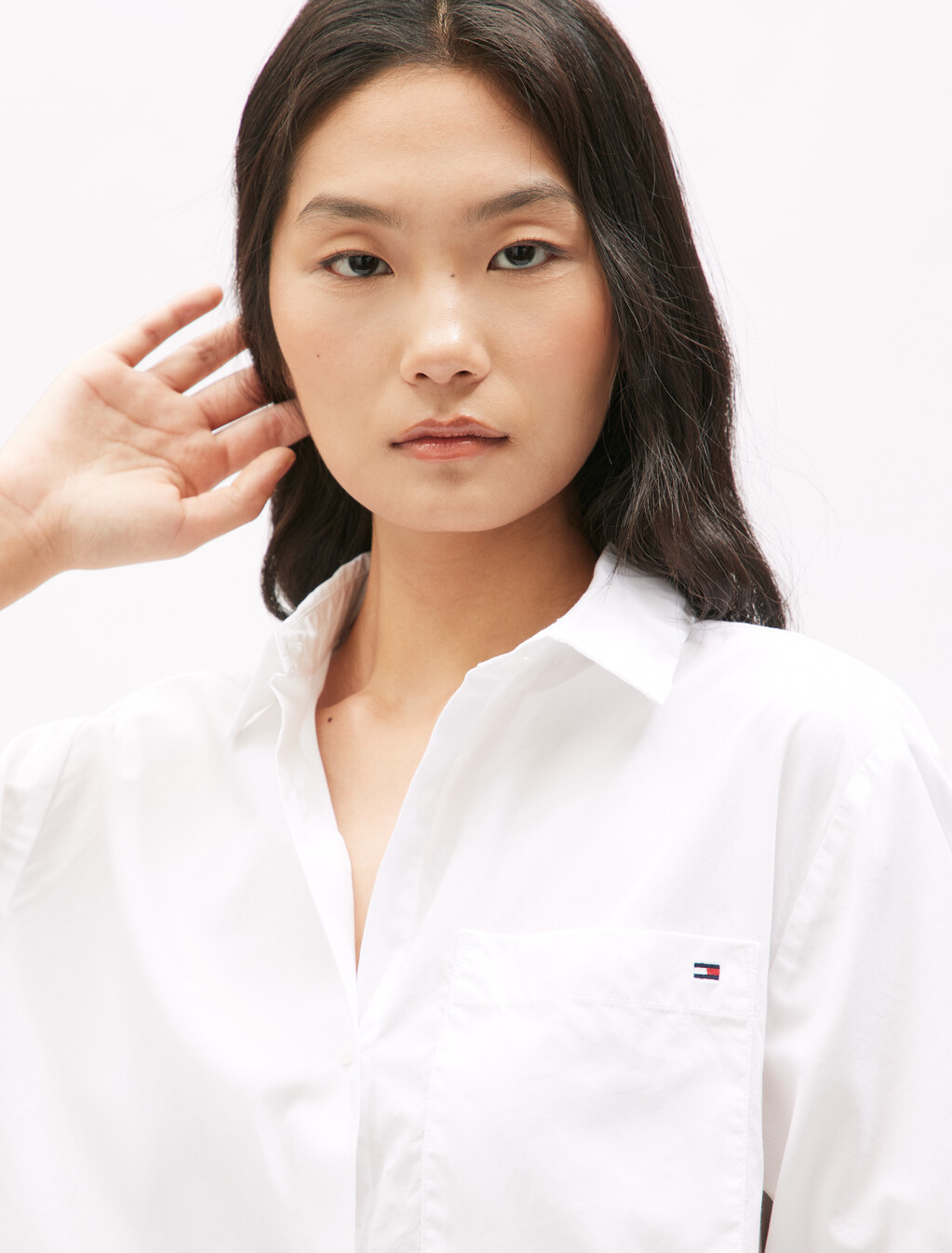 Poplin Boxy Short Sleeve Shirt, Th Optic White, hi-res