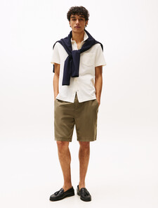 Mercer Washed Cotton Lyocell Short, Battle Green, hi-res