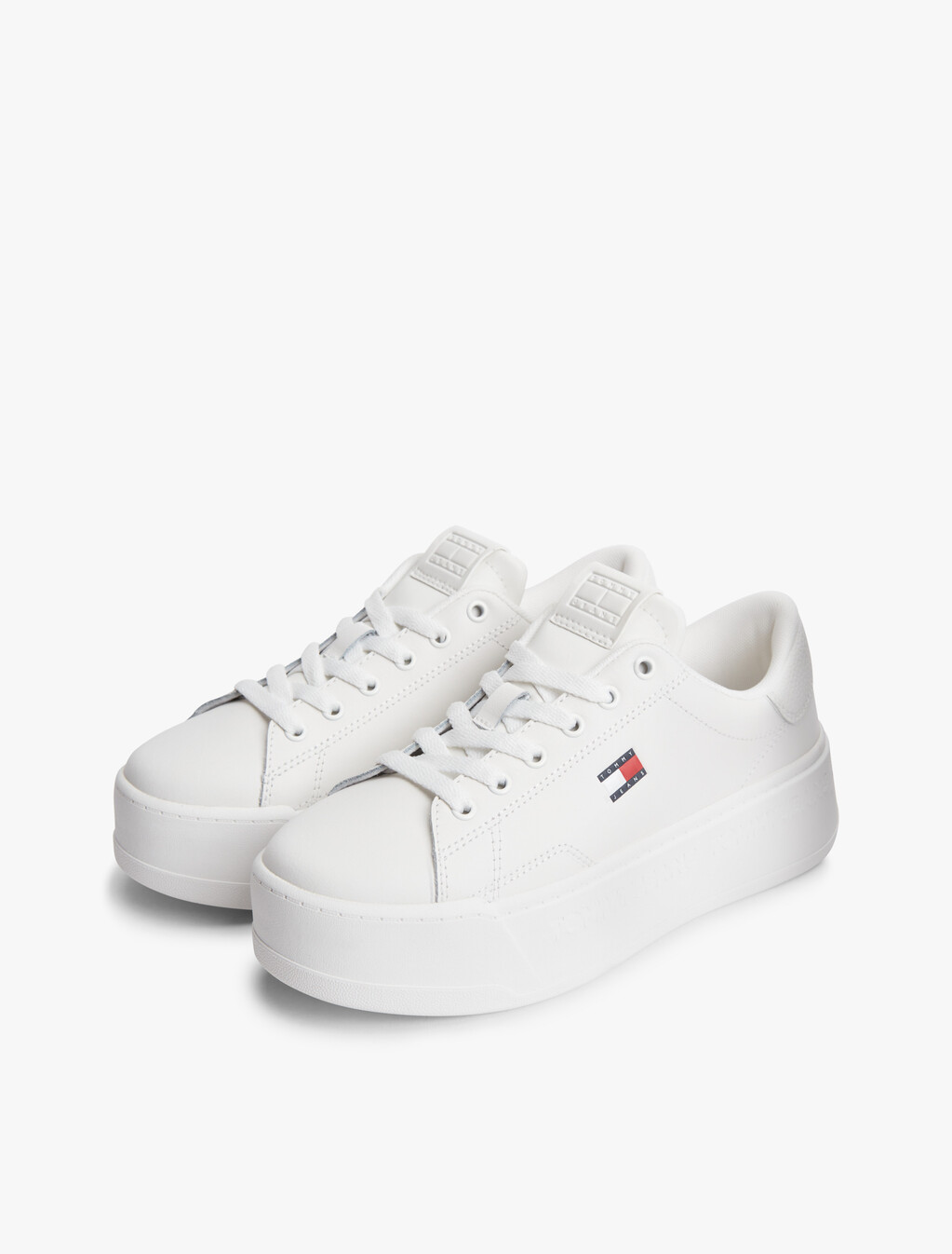 Script Logo Cupsole Flatform Trainer, Ecru, hi-res