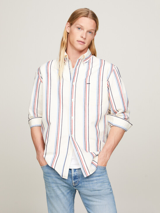 Paper Touch Stripe Regular Fit Shirt