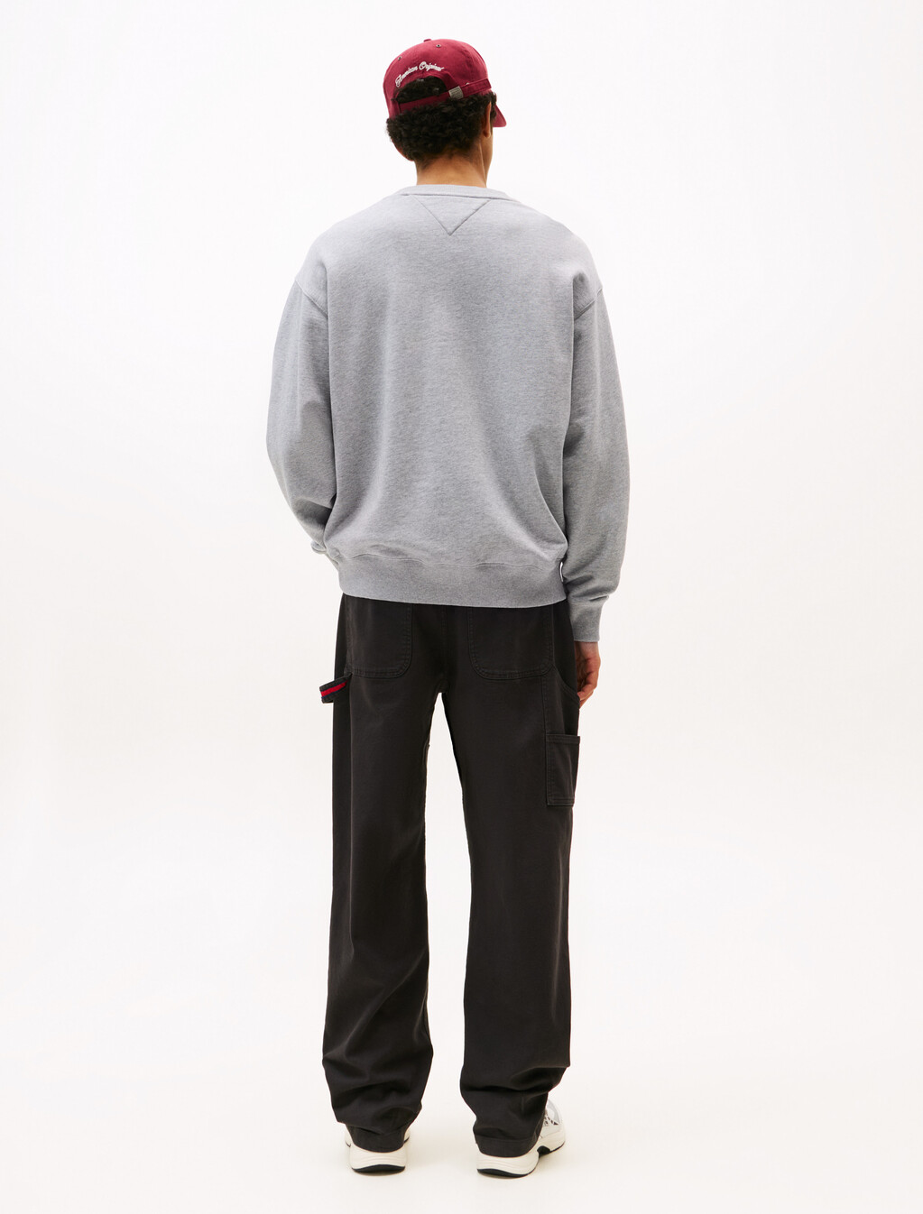Logo Badge Relaxed Sweatshirt, Grey Htr, hi-res