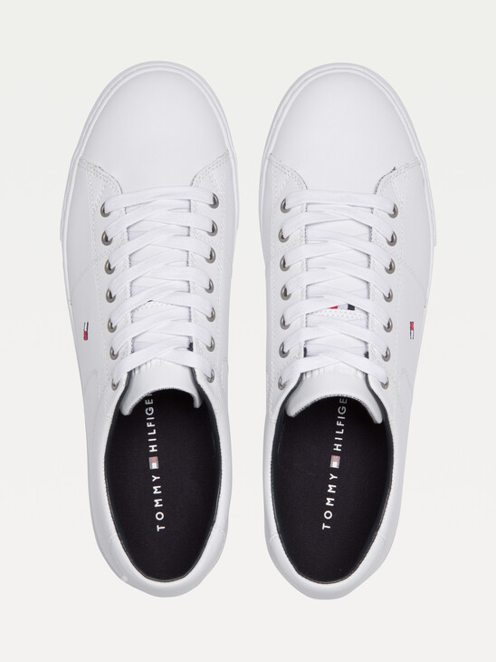ESSENTIAL LEATHER LACE-UP TRAINERS
