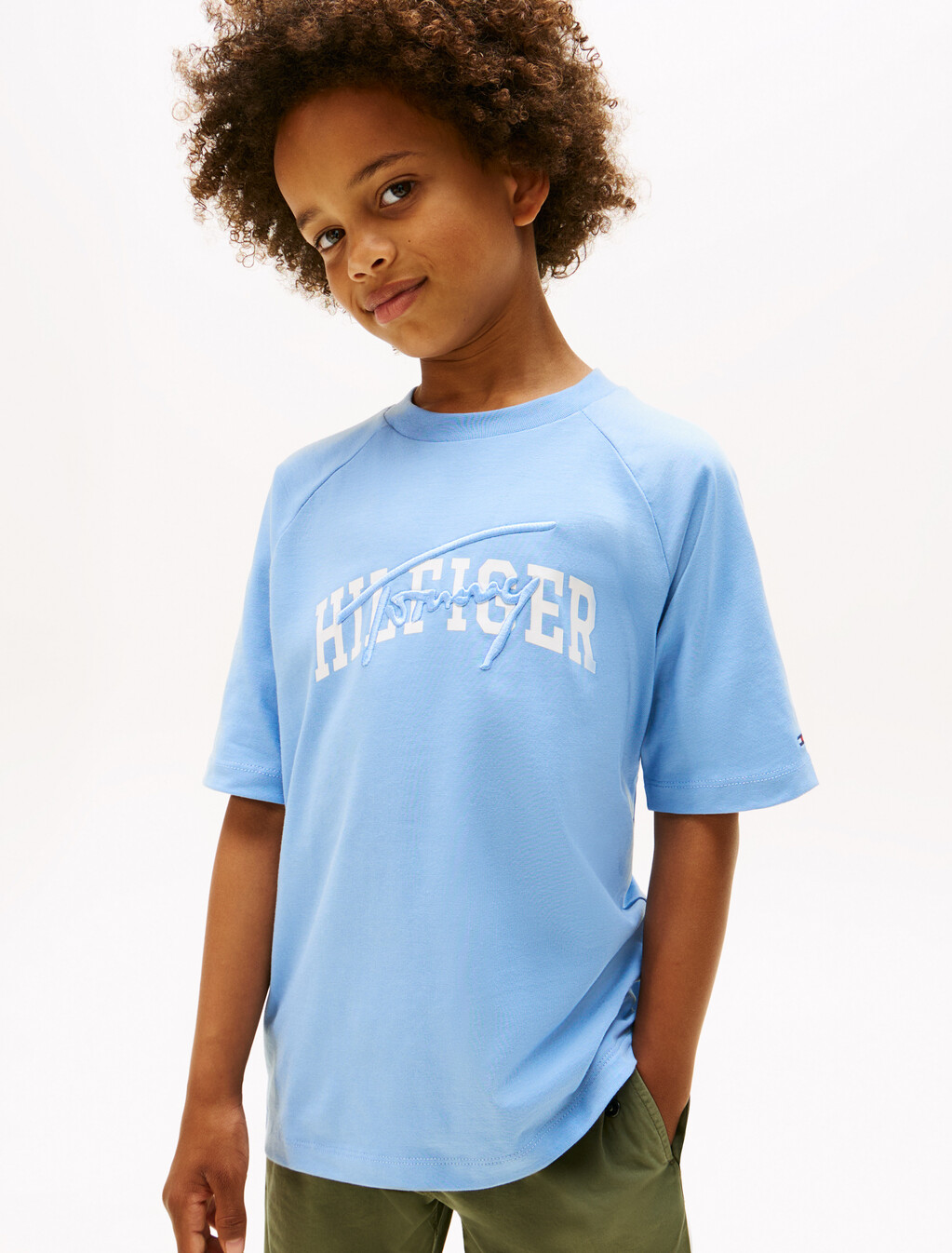 Boys Mixed Graphic T-Shirt, Cloudy Blue, hi-res