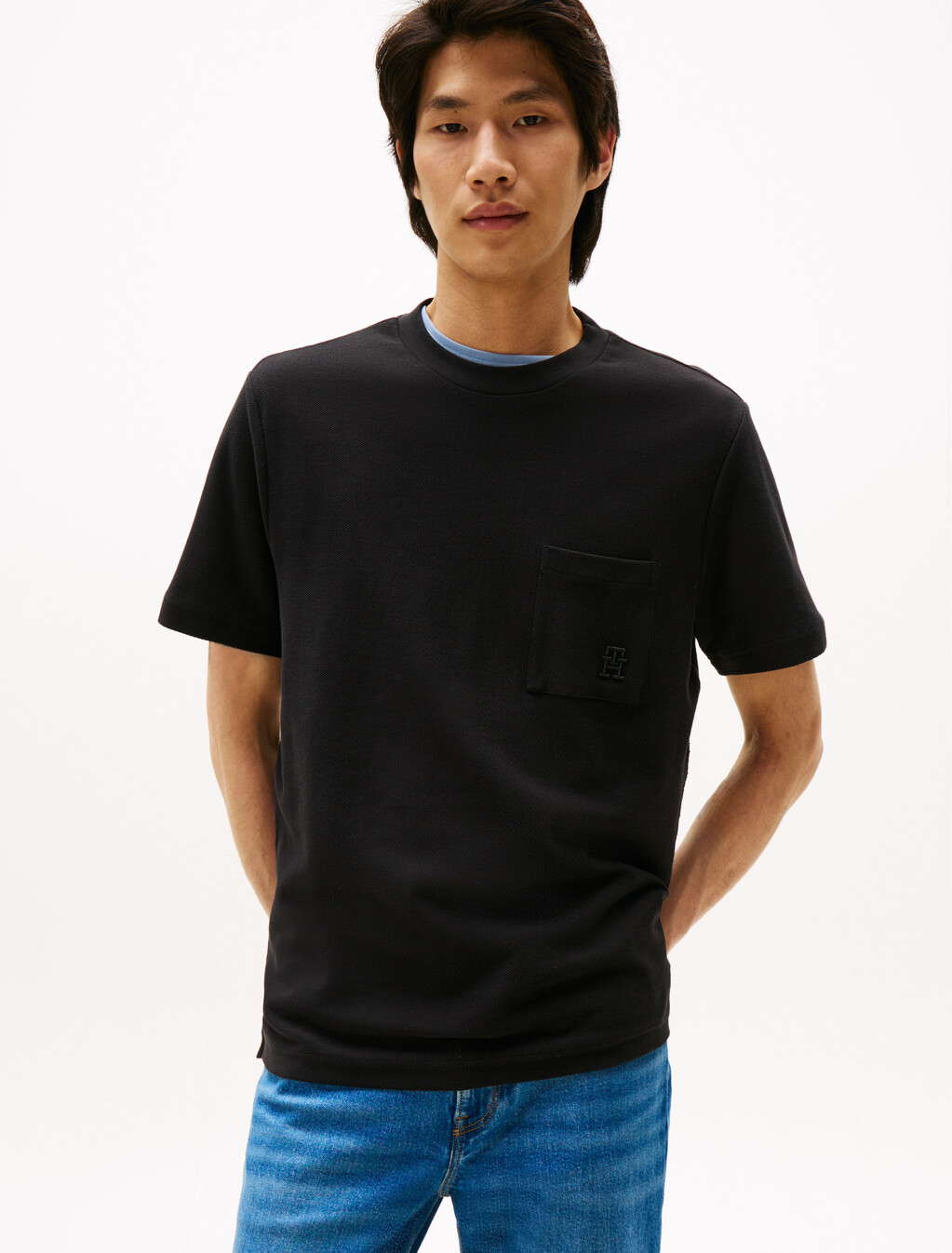 Monogram Pocket T-Shirt, Black, hi-res